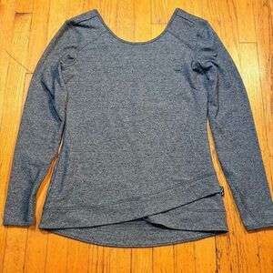 Be Boundless Gray Wrap Hem Athletic Women Small Yoga Workout Stretch
